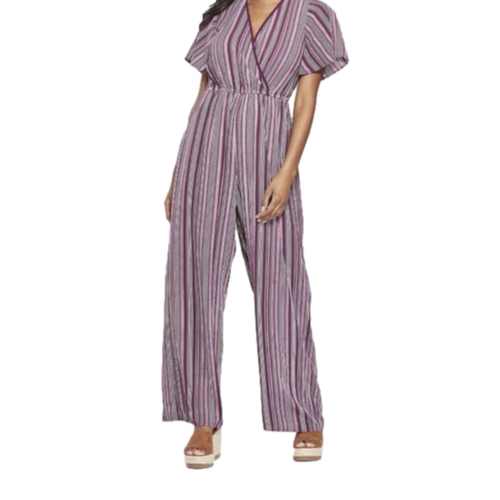 Purple women’s pant romper